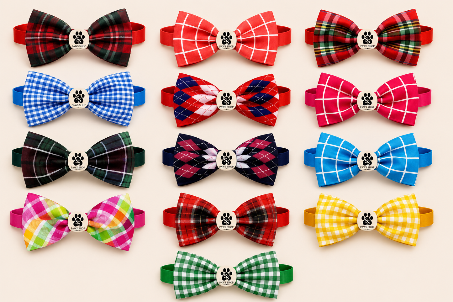 Nœud Papillon Écossais pour Chien et Chat – Accessoire Mode Tendance