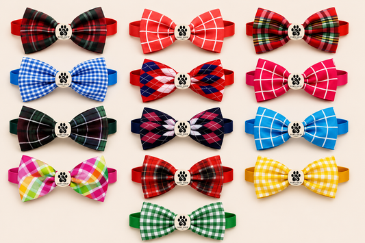 Nœud Papillon Écossais pour Chien et Chat – Accessoire Mode Tendance